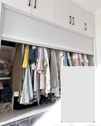 Folding Concertina Door for Small Spaces - No Drill Interior Sliding Door for Cabinet Closet & Cupboard - Custom Size 70x90cm (27.6x35.4) - Ideal for Kitchens & Wardrobes