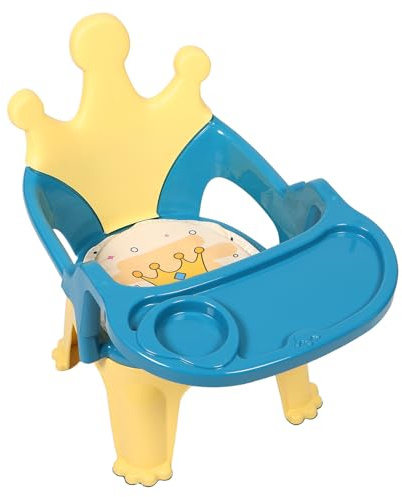 Asiento Elevador Pequeño para Niños Pequeños, Trona Portátil | Pp y Goma, Bandeja Desmontable, Fácil de Limpiar, para Comer en Mesa o Suelo, Uso en Espacios Reducidos