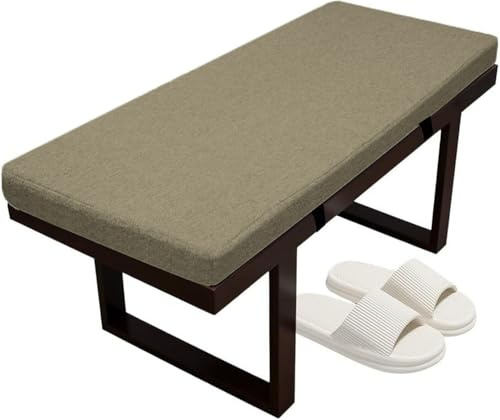 Bankauflage 180x40x3cm, Bezug abnehmbar, waschbar Outdoor & Indoor Sitzpolster für Terrasse, Küche, Esszimmer - Hellbraun, perfekt für Bänke 120x40, 160x40, 140x50, 130x60