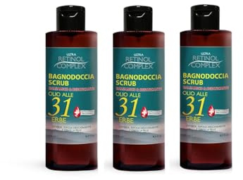 3 x Ultra Retinol Complex Bagnodoccia Scrub Balsamico e Defaticante, Olio alle 31 Erbe, 500ml