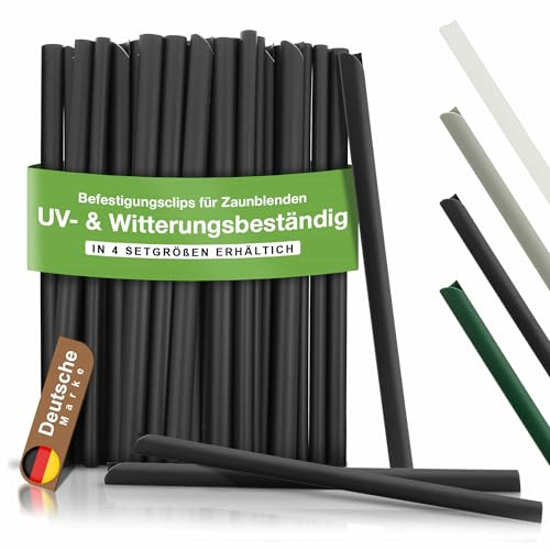 BooGardi Befestigungsclips Sichtschutzstreifen für Doppelstabmatten · 60x Clips Anthrazit · PVC Klemmschienen für Sichtschutz Doppelstabmattenzaun & Stabmattenzaun · Zaun Zubehör