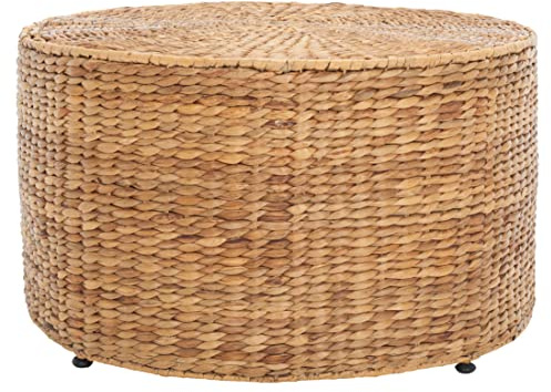 SAFAVIEH Home Collection – Jesse Wicker Coffee Table, Fully Assembled, Natural Fiber Accent Coffee Table with Iron Legs, Modern Coastal Style (SEA7035A)
