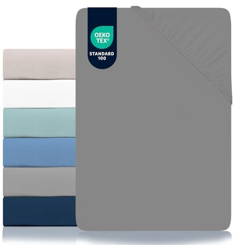 Dreamzie - Spannbettlaken 180x200cm - Mikrofaser Oeko TEX Zertifiziert - 100% Polyester - Spannbetttuch 180x200 - Anthrazit