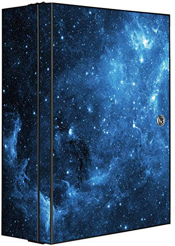 banjado Medizinschrank abschliessbar mit Motiv Universum 35x46x15cm - großer Arzneischrank für die Hausapotheke - Medikamentenschrank aus Metall zur Medikamenten Aufbewahrung
