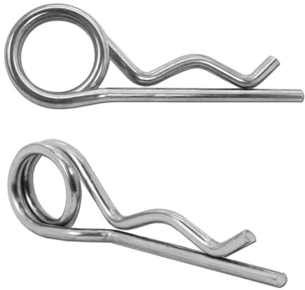 Goupilles à ressort Goupille fendue à ressort Goupille fendue Double goupille fendue DIN11024 Agrafe de fixation V4A en acier inoxydable, Taille:4mm - 5 Stk.