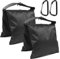 Sandbags per fotografia, Heavy Duty vuoto Sandbag per studio fotografico, supporto luce braccio braccio fotocamera treppiede con moschettone, confezione da 2 (nero)