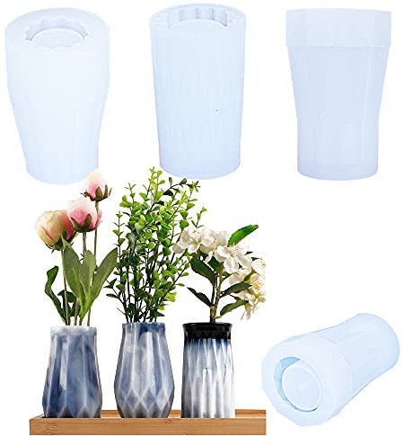 Cayway 3 Stück Formen aus Harz, Foral, Silikonform, Schmuck, Harz, Silikonform, Flasche für Epoxidharz, Dekoration des Hauses