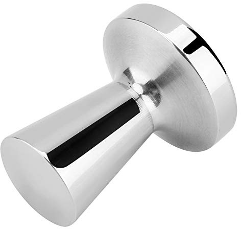 Dioche Coffee Tamper, Stainless Steel Coffee Tamper Espresso Tamper Coffee Bean Press Flat Base Coffee Bean Press for Machine Refillable