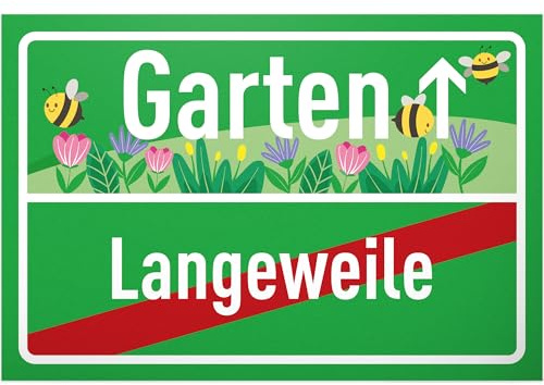 DankeDir! Garten - Schild 30 x 20 cm - Garten Geschenk Geschenkidee Deko Mama & Papa Gartenschild - lustiger Spruch Freunde Nachbar Türschild Geburtstagsgeschenk Hobby Gärtner