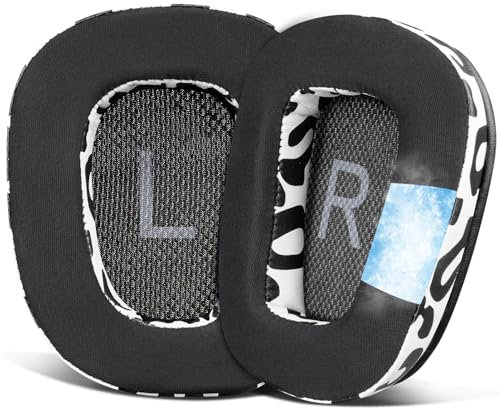 SOULWIT Cuscinetti Auricolari con Gel Raffreddante Ricambio per Logitech G930 G933 G933S G935 G633 G633S G635 G533 G430 G431 G432 G433 G35 Gioco Cuffie, Padiglioni Auricolari per G332 G230 G231 G233