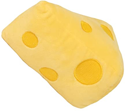 DOITOOL Jouet Chat, Jouet pour Chat Herbe Jeu Interactif Fromage en Peluche Doux à Mordre pour Et Chatons Peluche Interactif Séchée
