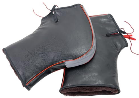 Acunny Lenkerhandschuhe Motorrad Handwärmer Unive rsal Winter Lenkerstulpen Fahrrad Motorradlenker Handschuhe Winddichte wasserdichte Lenker Handschuhe Warm Schutzhandschuh Plüschfutter Lenkerzubehör