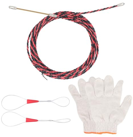 Electrical Spring Wire Threader Through Wall Wire Guide Device Fish Tape Manual Cable Puller Tool Cable Rods Kit (10M)