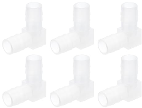 QUARKZMAN 6 Stück Rohrverschraubungen, 10mm Rohrverbinder L-förmige Schlauchverbinder Rohradapter Eckverbinder für Gewächshaus Rahmen, Möbelverbinder, Zeltverbindung Möbel, Bewässerungsrohre