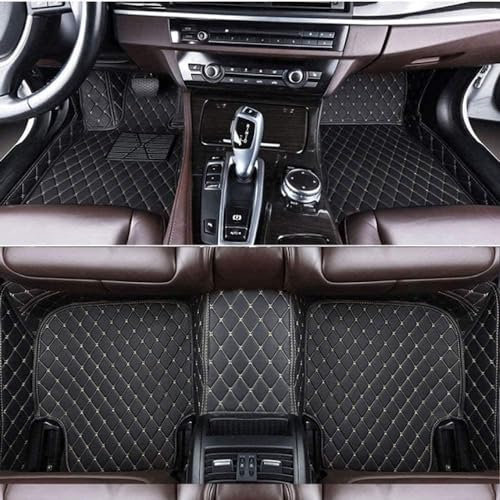 ORBHES Automatten, kompatibel mit Toyota Aygo 2014-2023, rutschfeste Matte,2-Black-Beige