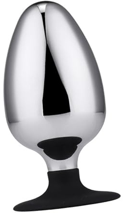 Analplug Erotischer Sexspielzeug Metall Riesen Butt Plug XXL mit Silikon Große Saugnapf Basis G-Punkt Prostata Masturbation BDSM Spiel für SM Männer und Frauen Paare Anfänger Fetisch