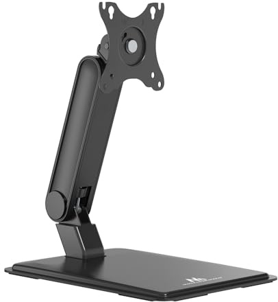 Maclean Touchscreen-Halterung 17-32 Zoll | VESA 75x75/100x100 | Freistehend, Neigbar 180°-Drehung Höhenverstellbar bis 8 kg | Ergonomisch | Stabiler Monitor Standfuß für Büro und Homeoffice | MC-989