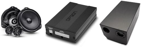 Option DSP Sondupgrade V2 compatible con FIAT Ducato Serie 7, amplificador DSP (6 canales), subwoofer pasivo específico del vehículo Rock-1 y altavoz frontal (Plug & Play)