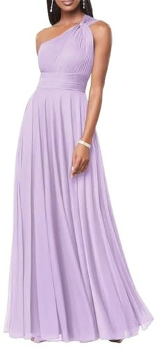 Vestidos de dama de honor de gasa para mujer, sin tirantes, formal, vestidos de fiesta de noche, vestidos de cóctel, talla grande, Lila, 44