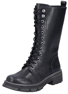 Rieker 91440, Stivali Stringati Donna, Nero, 42 EU