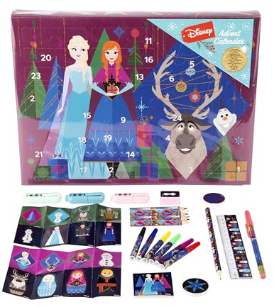 Marques CyP - La Reine des Neiges, Calendrier de l'Avent, 24 surprises, Cadeau enfant, Licence officielle Marvel, Activités et jouets, Noël