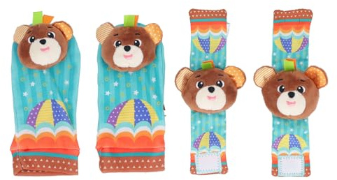 Greensen Adorable Bracelet de Poignet bébé Toy Polyester Material Modèle Animal Modèle pour Nourrissons Roques de Hochet pour L'exercice Visuel, Jeu Apaisant (Type 5)