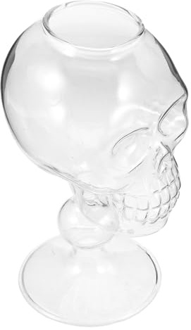 Cabilock 1 lot de verres à vin en forme de tête de mort pour Halloween, verres à cocktail avec paille, pour KTV, bar, club, fête sur le thème d'Halloween