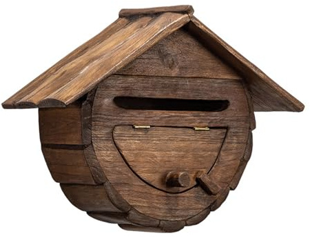 Buca Lettere da Esterno, Cassetta Postale, Stile retrò in Legno, Adatta for Conservare Lettere, Bollette o Decorazioni for la Casa(42 * 31cm/16.5 * 12in)
