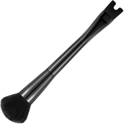 Pinceaux de maquillage 2 en 1 pour contouring, outil cosmétique professionnel en forme de U à double extrémité pour définir la sculpture, le mélange débutant