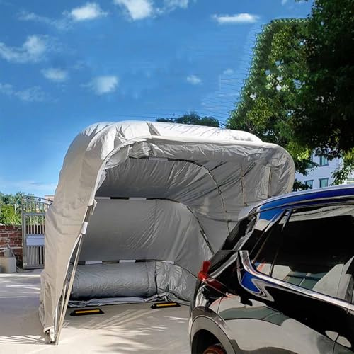 Carport Abri portable durable et résistant aux intempéries, grand espace de rangement extérieur verrouillable pour parking, voiture, camion, garage