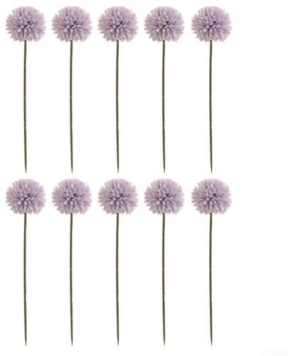 Sfere artificiali di crisantemo, in seta, altezza 32 cm, decorative, per matrimoni, casa, giardino, 12 pezzi, bianco, blu, verde, rosa, viola (viola chiaro)