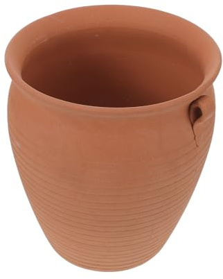 Boîte de Rangement pour Légumes en Argile, Aérée, Style Ferme | Format Compact Cuisine et Stockage, Usage Polyvalent pour Racines, Design Sobre et Rustique
