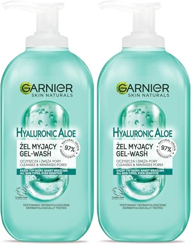 Garnier, Hyaluronic Aloe Gel Reinigungsgel Für Alle Hauttypen 200ml (Packung mit 2)