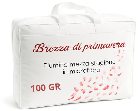Tata Home Piumino Estivo Primaverile Matrimoniale in Morbida Microfibra di Poliestere Piumone Letto Leggero Coperta Trapunta Sottile Colore Bianco Misura 250x200 cm Mod. Brezza