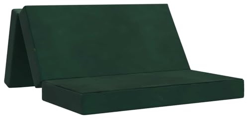 vidaXL Fällbar Soffbed 160 x 67 x 45 cm Mörkgrön, Sovrum, Vardagsrum, Fällbar Soffbädd, Kompakt Soffa, Gästsäng, Mångsidig Möbel till Besökare