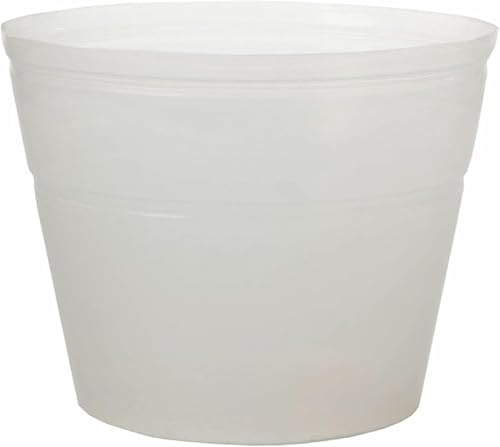 VIVANNO Kunststoffeinsatz für Pflanzkübel - Flexibler Einsatz Ø50 x H38cm | Wasserdichte Pflanzschale mit 69L Volumen, zuschneidbarer Blumentopf-Einsatz für Blumenkübel und Kübel, Transparent