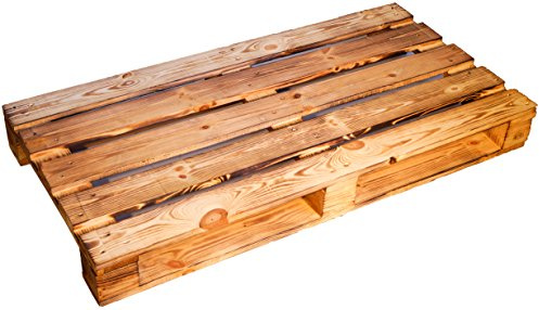 Kistenkolli Altes Land Palette ca 120 x 60 x 13 cm - Natur Weiss geflammt Möbelbau Palettnmöbel (GEFLAMMT)