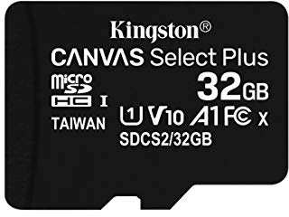 Kingston Canvas Select Plus microSD Card SDCS2/32 GB-3P1A Class 10 (3 x cards, SD Adapter Included)