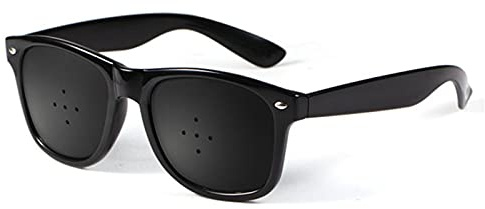 Suneast Eye Exercise Pinhole Glasses, Vision Care Eyesight Improve Glasses Unisex Anti-fatigue Eyewear for Eyesight Training Strengthening - Black - Style 4