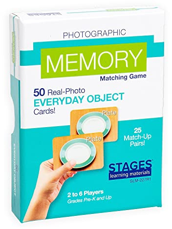 Stages Everyday Objects Matching Game with Real Photo Images from The Makers of Language Builder, Blue