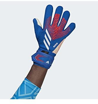 adidas Unisex-Adult Goalkeeper Gloves Pred Gl LGE, Hirblu/Turbo/White, H53732, 10- EU