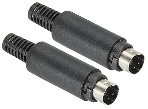 PATIKIL S-Video DIN Mini Maschio Presa 4 Spille Segnale Trasmissione per TV, DVD Giocatore 2pz