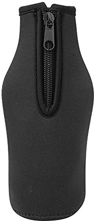Beer Cooler Sleeve, Keep Beer Cold,Water Bottle Cooler Bag, 300ML Zip-up Bottle Jacket, Keep Hands Dry, Provides Cozy Grip, for 300ml Beer Bottles Beer Bottle Holder(Black)