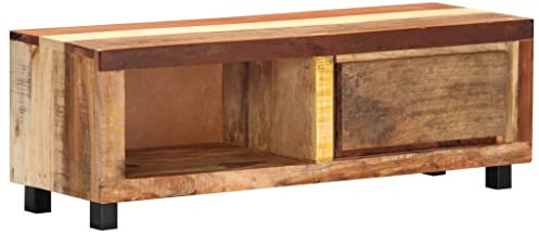 WHOPBXGAD fernsehschrank,tv Board Weiss,tv Board,fernsehschrank Weiss,TV-Schrank 100x30x33 cm Altholz Massivfernsehschrank weiß,fernseherschrank,tv Board,