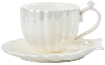 Ciieeo Keramik Kaffeetasse Mit Untertasse 4.53X3.35X2.76In Multifunktionaler Haushaltskaffeebecher Für Kaffee Tee Milch Exquisites Design