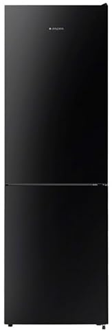 Aspes Frigorífico Combi 2 Puertas Cristal negro AC185600ENFN. Capacidad 304 Litros, No Frost, Multi AirFlow, Puerta Reversible, Bajo Nivel Sonoro, Eficiencia Energética Clase E