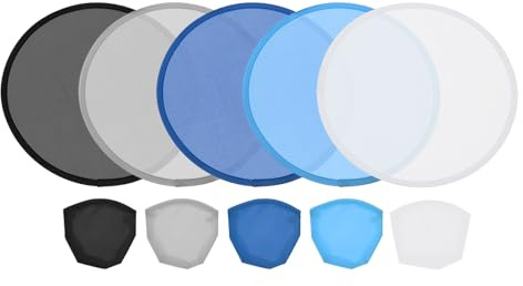 PATIKIL 10 Zoll Faltbare Wurfscheibe, 10er Pack Faltbare Taschen-Wurfscheiben Strand, Rasen, Park und Camping, 5 Farben