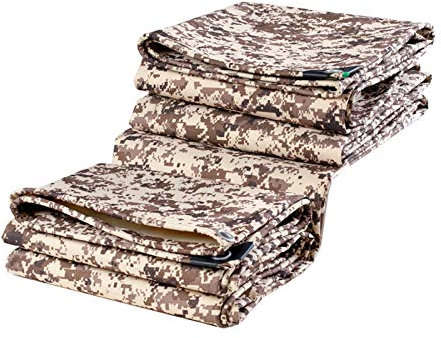 Mehrzweck-wasserdichte Plane, robuste Plane, Outdoor-Möbel, Auto, Camping, Abdeckung, Picknick-Boden, Leinwand mit starken Ösen, 3 x 5 m (9,84 x 16,4 Fuß)