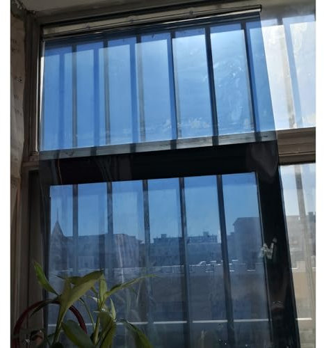 GTPBAO Rollos Sichtschutz-Fensterrollo mit Blauer Folie, Einweg-Spiegelrollo für Bürobad, Breite 100cm 90cm 80cm 70cm 60cm 50cm(40x200cm/15.7x78.7in)