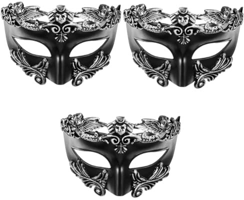 TOYANDONA 3stücke Halloween Maske Ägyptischer Krieger Halbgesicht Cosplay Requisite Für Kostümparty Leicht Zu Tragen Für Halloween Karneval Und Maskeraden